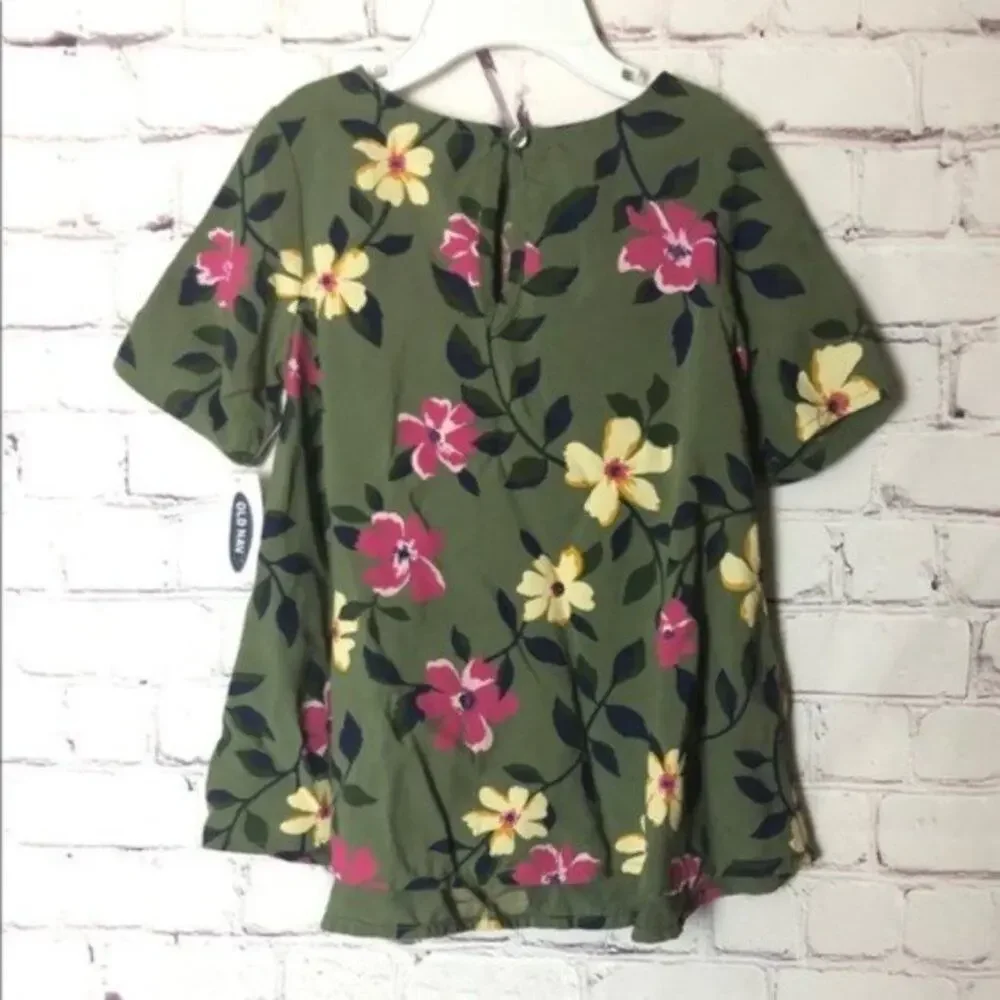 Old Navy Floral Girls Swing Dress Size 12-18 M NWT